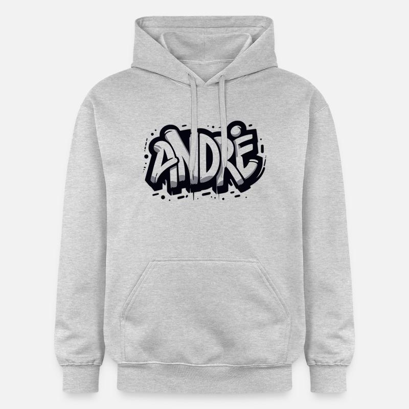 André Name First name Graffiti - Gildan Unisex Softstyle® Midweight Hoodie - light heather grey