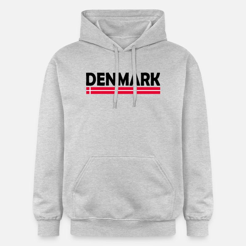 Drapeau du Danemark - Sweat à capuche Softstyle® Gildan Unisexe - gris clair chiné