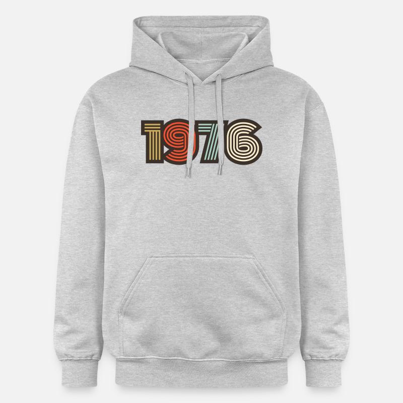1976 rétro vintage - Sweat à capuche Softstyle® Gildan Unisexe - gris clair chiné