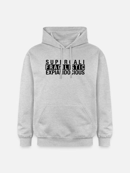 Supercalifragilisticexpialidocious - Gildan Unisex Softstyle® Midweight Hoodie - Hellgrau meliert
