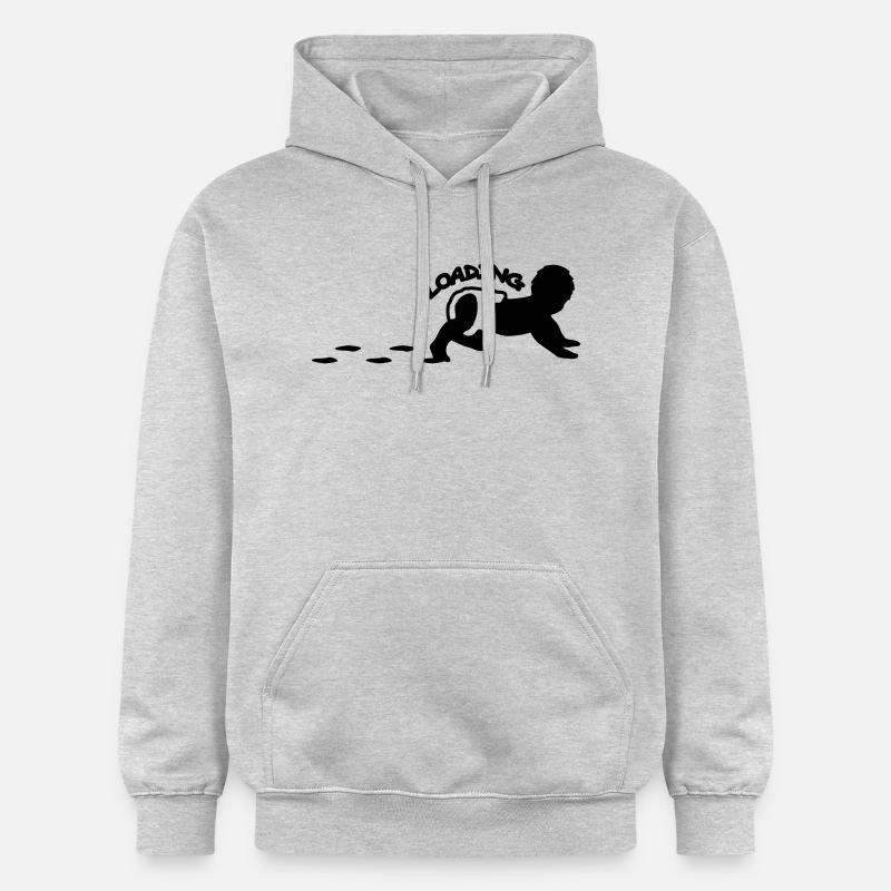 Baby Is Loading Logo Design - Sweat à capuche Softstyle® Gildan Unisexe - gris clair chiné
