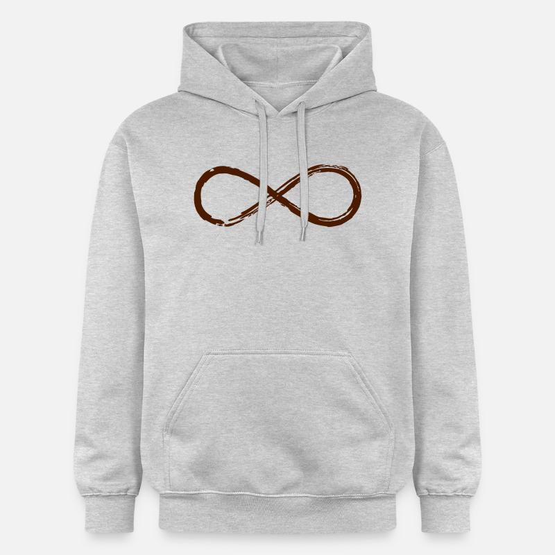 Lemniscate, Symbol Infinity, Mathematics, Loop - Sweat à capuche Softstyle® Gildan Unisexe - gris clair chiné