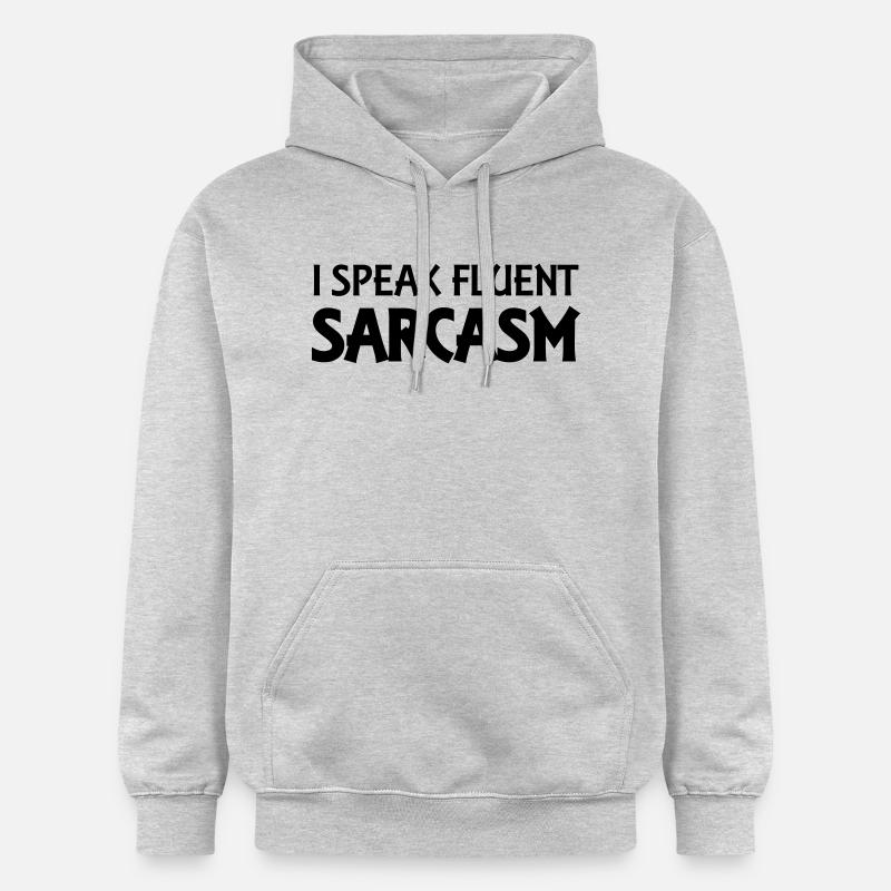 I speak fluent sarcasm - Sweat à capuche Softstyle® Gildan Unisexe - gris clair chiné