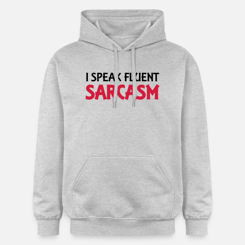 I speak fluent sarcasm - Sweat à capuche Softstyle® Gildan Unisexe - gris clair chiné