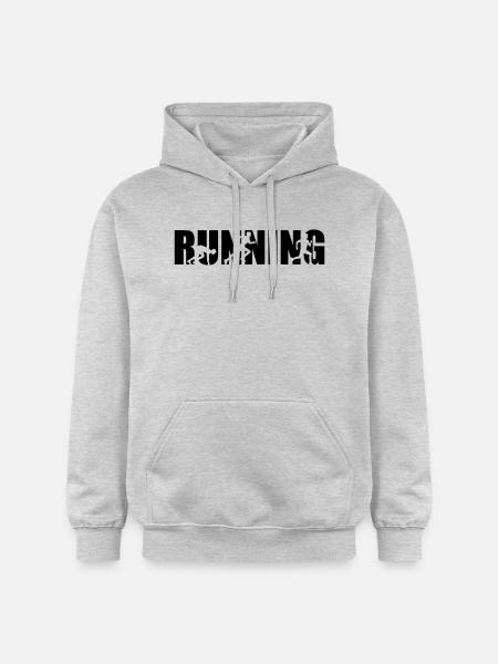 Running - Sweat à capuche Softstyle® Gildan Unisexe - gris clair chiné