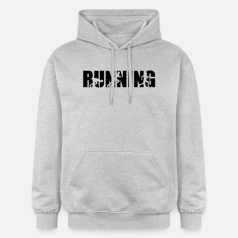 Running - Sweat à capuche Softstyle® Gildan Unisexe - gris clair chiné