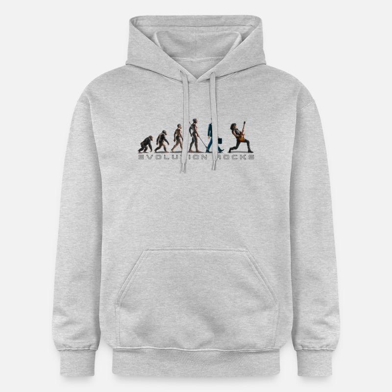 Evolution Guitariste - Sweat à capuche Softstyle® Gildan Unisexe - gris clair chiné