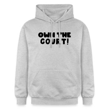 own the court! - Gildan Unisex Softstyle® Midweight Hoodie - light heather grey - Front - Liana (172cm) & Jaron (178cm)
