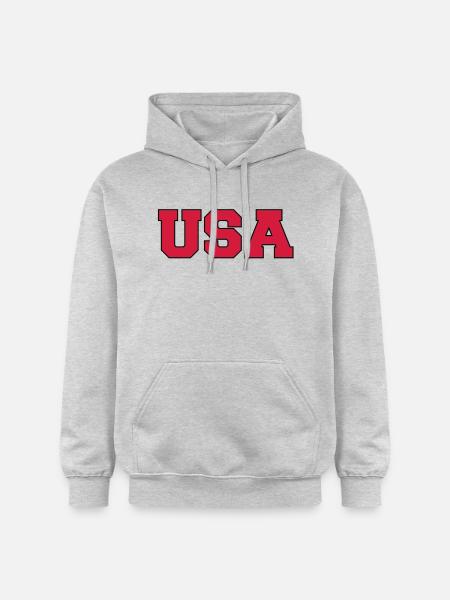 usa - Gildan Unisex Softstyle® Midweight Hoodie - light heather grey