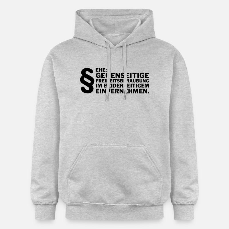 Ehe: Gegenseitige Freiheitsberaubung.... - Gildan Unisex Softstyle® Midweight Hoodie - Hellgrau meliert