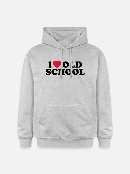 I love old school - Gildan Unisex Softstyle® Midweight Hoodie - light heather grey