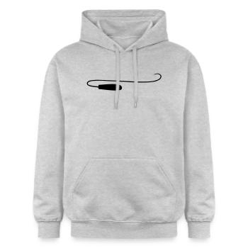 Peitsche Tampon Domina Fetisch - Gildan Unisex Softstyle® Midweight Hoodie - Hellgrau meliert - Vorne - Liana (172cm) & Jaron (178cm)