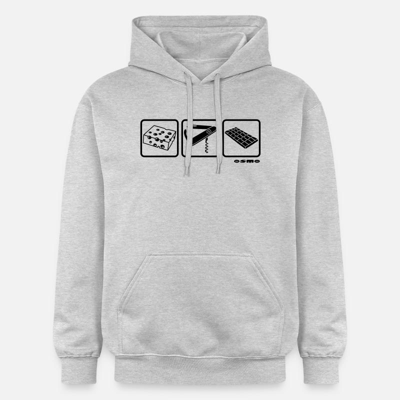 Kaese suisse - Sweat à capuche Softstyle® Gildan Unisexe - gris clair chiné