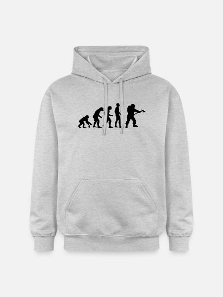 evolution pompier - Sweat à capuche Softstyle® Gildan Unisexe - gris clair chiné