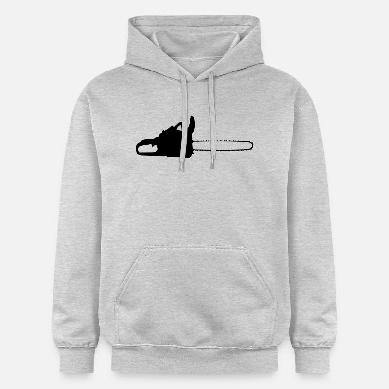 chainsaw_f1 - Sweat à capuche Softstyle® Gildan Unisexe - gris clair chiné