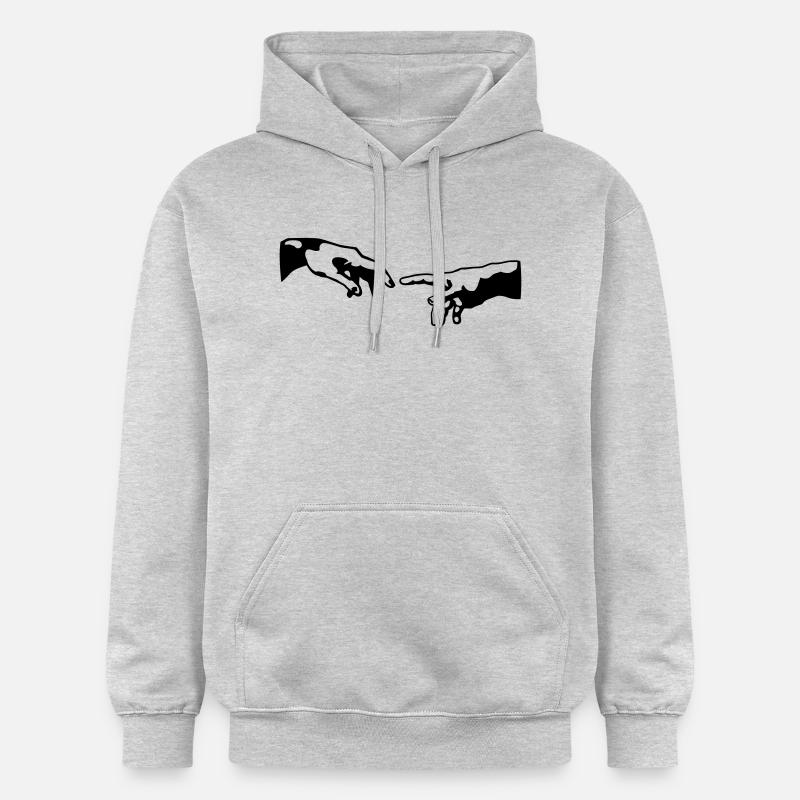 main de dieu - Sweat à capuche Softstyle® Gildan Unisexe - gris clair chiné