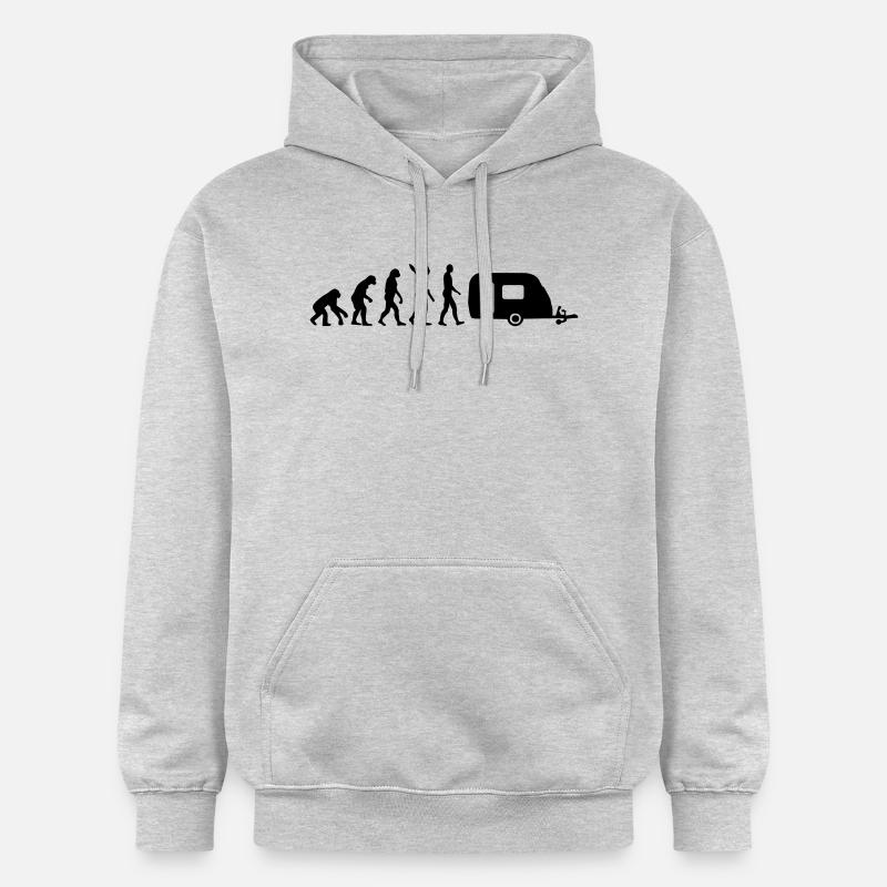 Evolution Camping - Sweat à capuche Softstyle® Gildan Unisexe - gris clair chiné