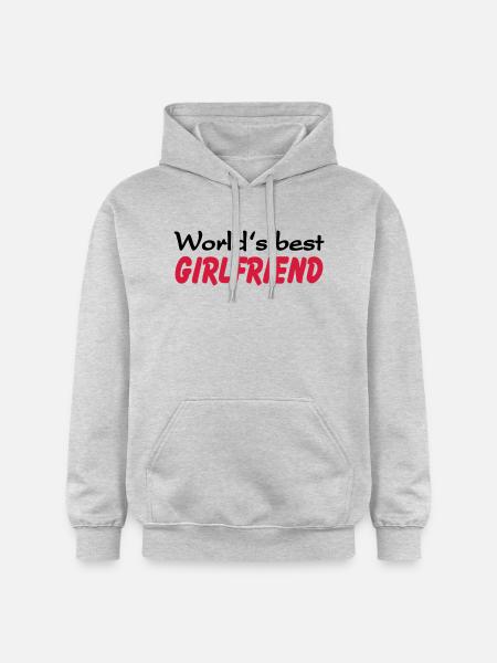 World's best Girlfriend - Sweat à capuche Softstyle® Gildan Unisexe - gris clair chiné
