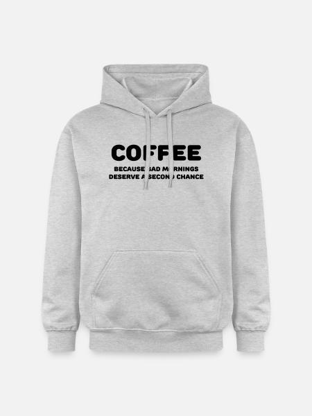Coffee because bad mornings.... - Gildan Unisex Softstyle® Midweight Hoodie - Hellgrau meliert