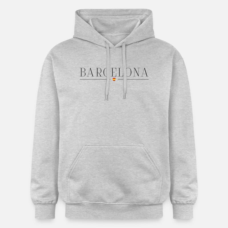 J’adore Barcelone - Sweat à capuche Softstyle® Gildan Unisexe - gris clair chiné
