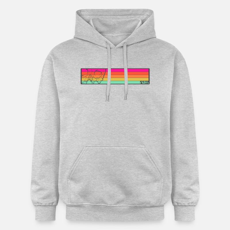Rayures de crâne RIDM - Sweat à capuche Softstyle® Gildan Unisexe - gris clair chiné