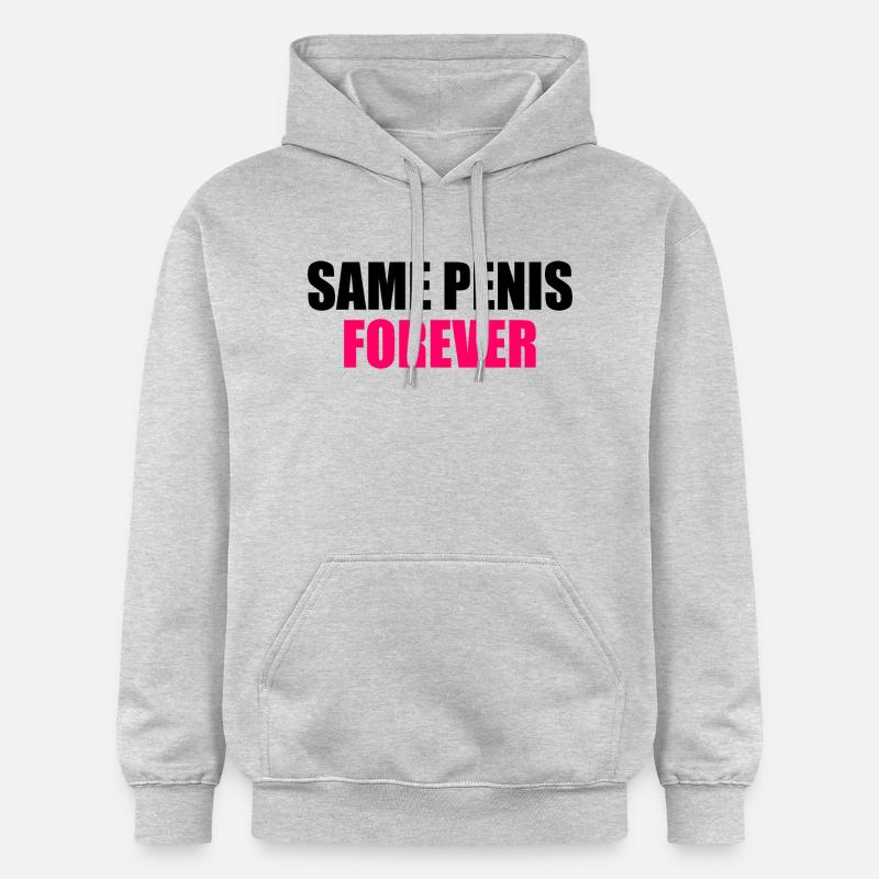 Same penis forever - Sweat à capuche Softstyle® Gildan Unisexe - gris clair chiné