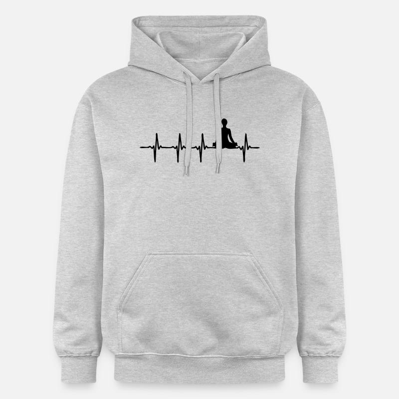 Battement de cœur Yoga - Sweat à capuche Softstyle® Gildan Unisexe - gris clair chiné