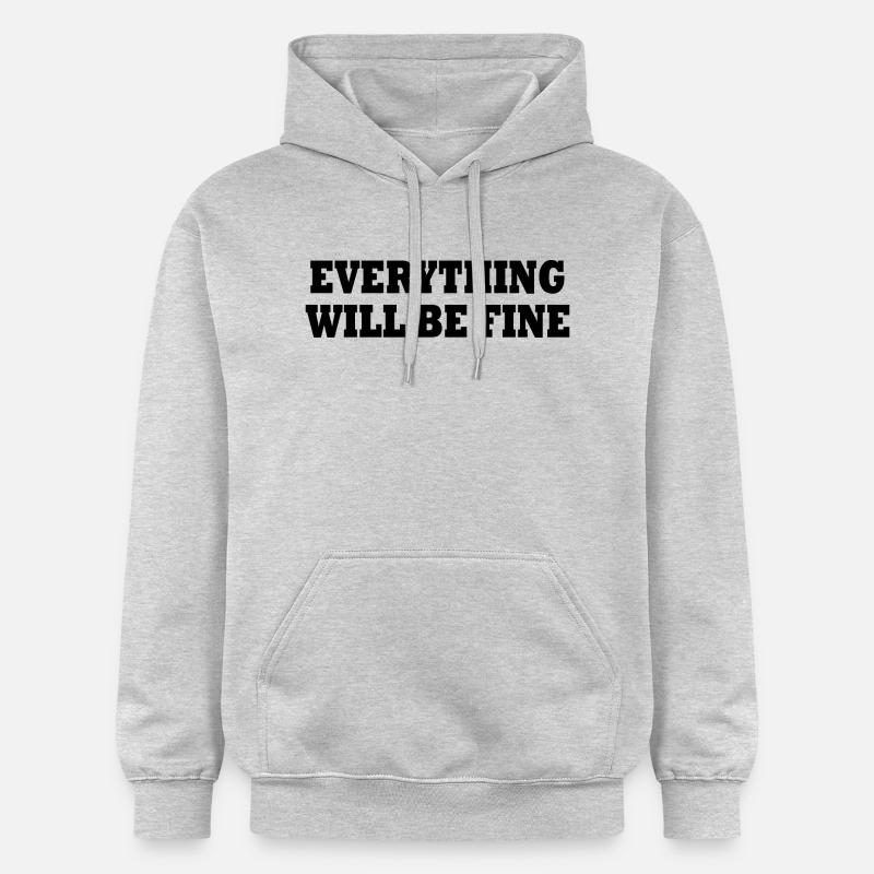 everything will be fine - Sweat à capuche Softstyle® Gildan Unisexe - gris clair chiné