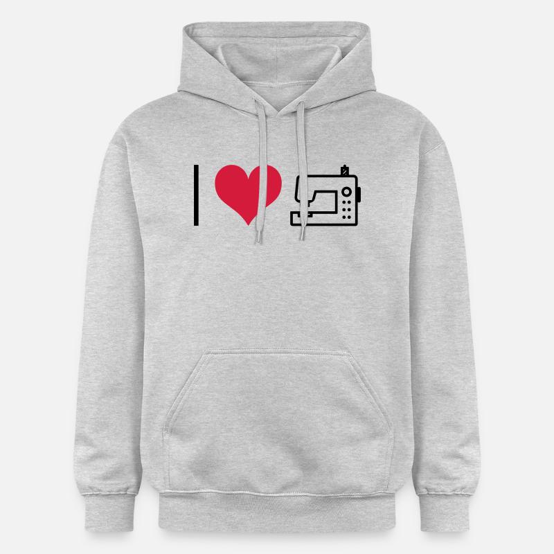 Machine à coudre - Sweat à capuche Softstyle® Gildan Unisexe - gris clair chiné