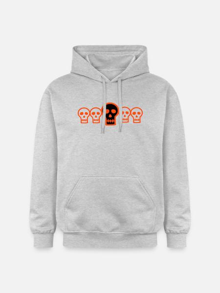 Totenschädel - Gildan Unisex Softstyle® Midweight Hoodie - Hellgrau meliert