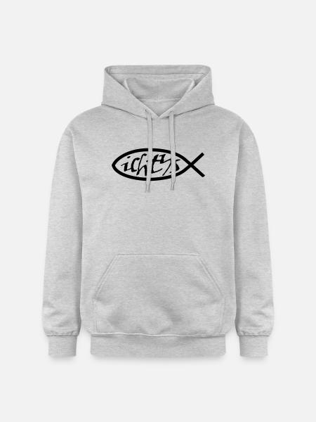 Fisch Ichtys - Gildan Unisex Softstyle® Midweight Hoodie - Hellgrau meliert