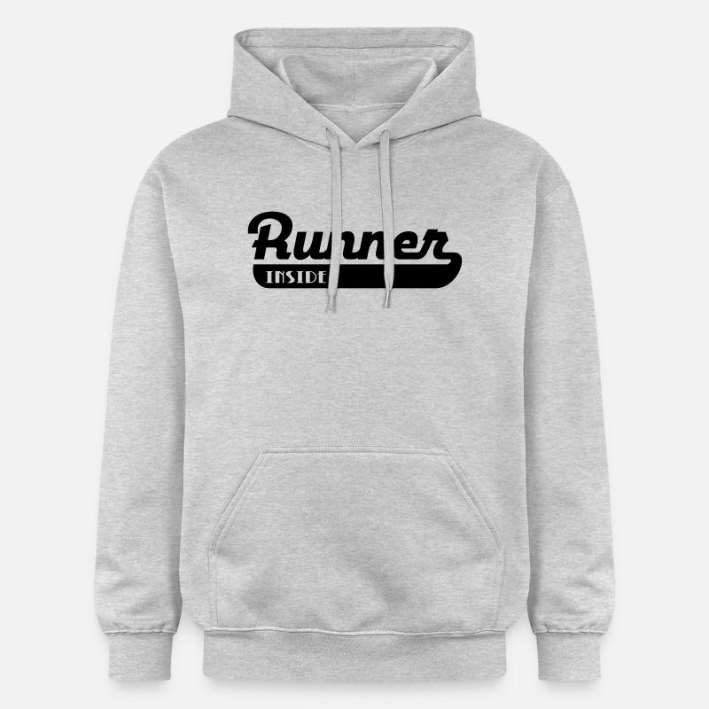 courir - Sweat à capuche Softstyle® Gildan Unisexe - gris clair chiné