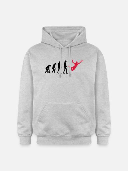 Ultimate Frisbee Evolution - Gildan Unisex Softstyle® Midweight Hoodie - Hellgrau meliert