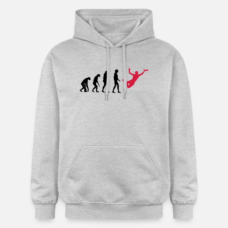 Ultimate Frisbee Evolution - Gildan Unisex Softstyle® Midweight Hoodie - Hellgrau meliert