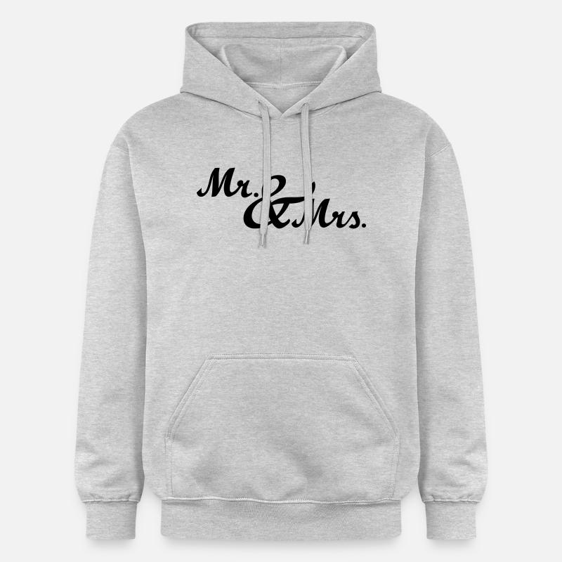 Mr & Mrs - Sweat à capuche Softstyle® Gildan Unisexe - gris clair chiné