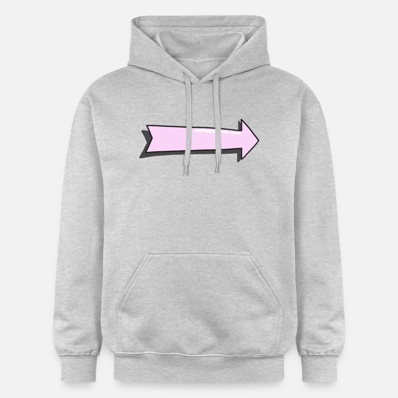 flèche rose avec ombre - Sweat à capuche Softstyle® Gildan Unisexe - gris clair chiné