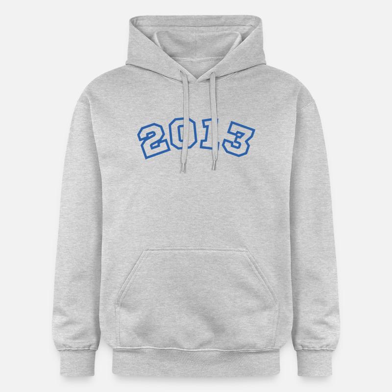 2013 bleu sport - Sweat à capuche Softstyle® Gildan Unisexe - gris clair chiné