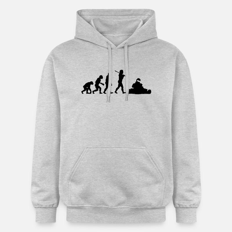 Karting Evolution - Sweat à capuche Softstyle® Gildan Unisexe - gris clair chiné