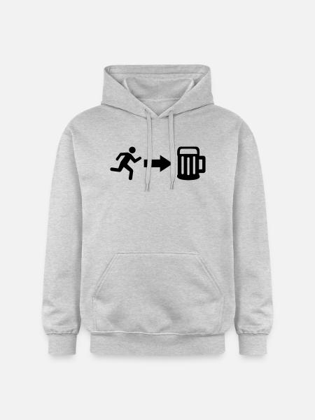 Bière - Sweat à capuche Softstyle® Gildan Unisexe - gris clair chiné