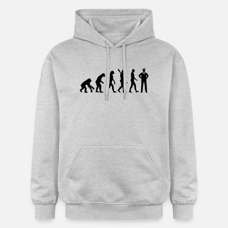 Évolution Pilote - Sweat à capuche Softstyle® Gildan Unisexe - gris clair chiné