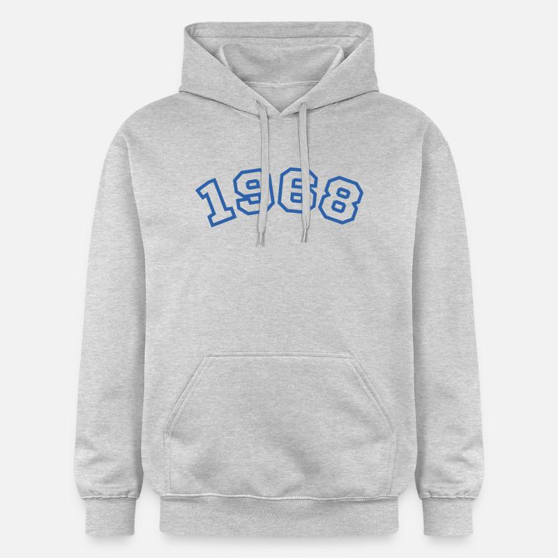 1968 bleu sport - Sweat à capuche Softstyle® Gildan Unisexe - gris clair chiné