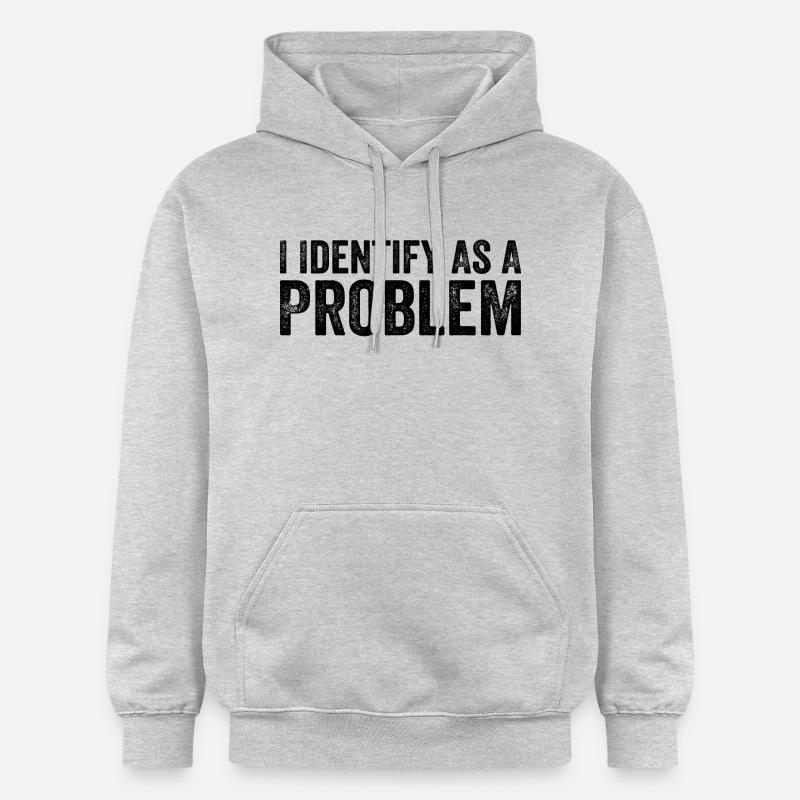 I Identify As A Problem - Sweat à capuche Softstyle® Gildan Unisexe - gris clair chiné