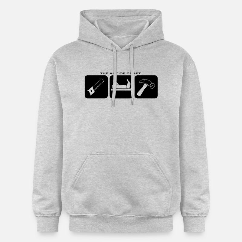 Craftsman Tool Marteau Tournevis Craft - Sweat à capuche Softstyle® Gildan Unisexe - gris clair chiné