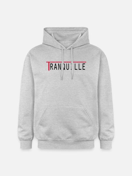 Tranquille - Sweat à capuche Softstyle® Gildan Unisexe - gris clair chiné