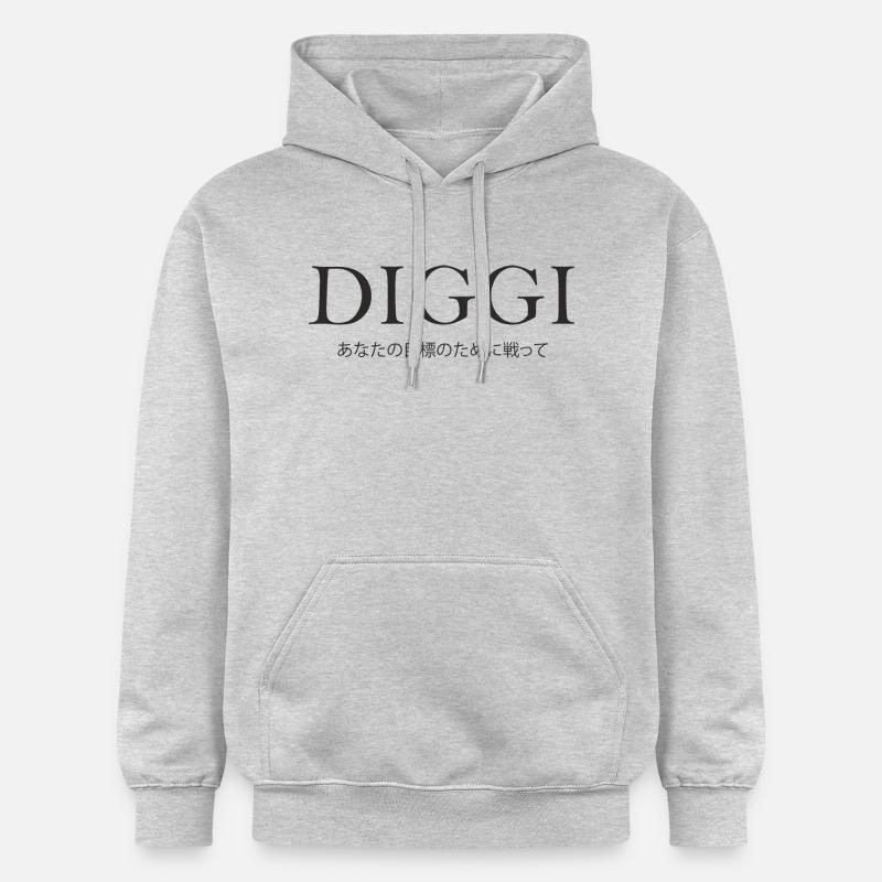 Diggi - Lutter pour vos objectifs - Sweat à capuche Softstyle® Gildan Unisexe - gris clair chiné
