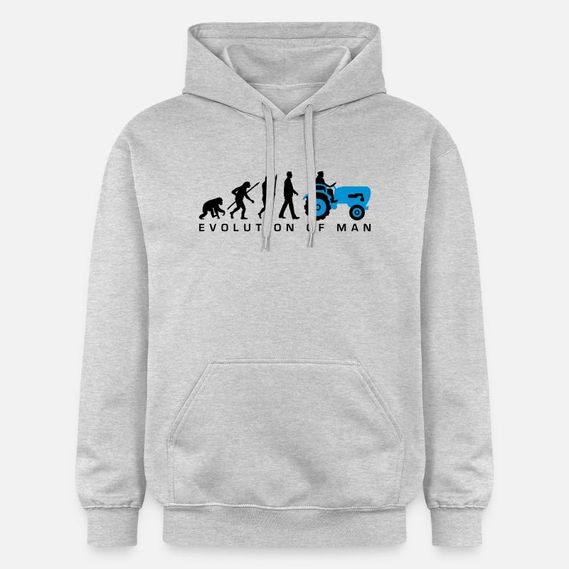 evolution_bauer_mit_traktor_032013_a_2c - Gildan Unisex Softstyle® Midweight Hoodie - Hellgrau meliert