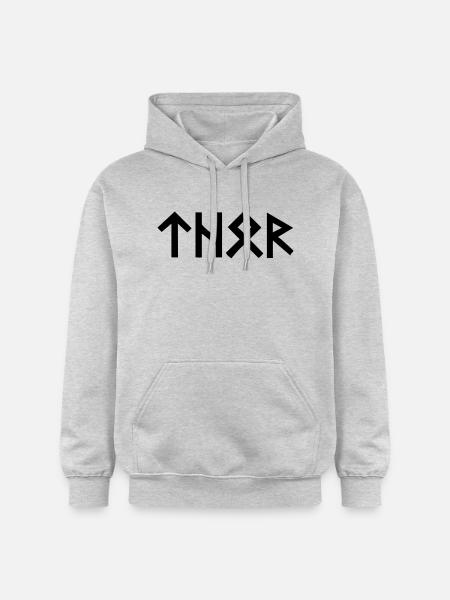 Thor Runen - Gildan Unisex Softstyle® Midweight Hoodie - Hellgrau meliert
