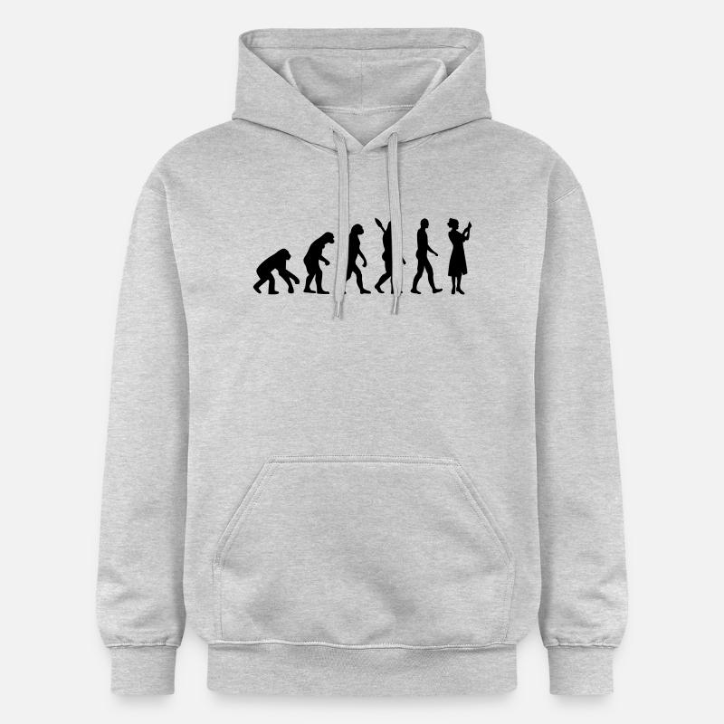 Évolution Infirmière - Sweat à capuche Softstyle® Gildan Unisexe - gris clair chiné