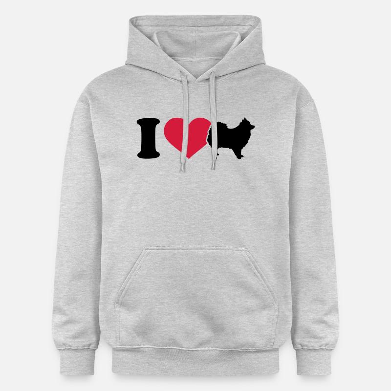 I love Loulou - Sweat à capuche Softstyle® Gildan Unisexe - gris clair chiné