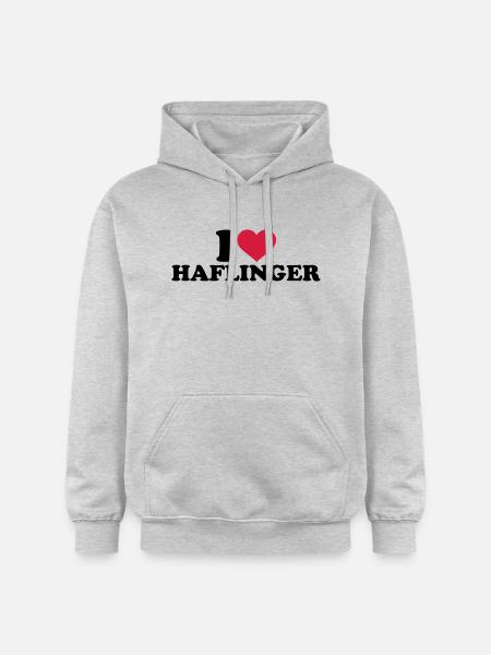 Haflinger - Gildan Unisex Softstyle® Midweight Hoodie - Hellgrau meliert